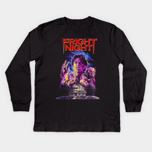 Fright Night Horror Vintage Kids Long Sleeve T-Shirt